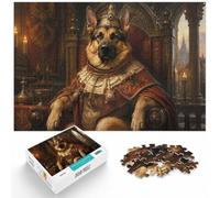 1000 Piece Jigsaw Puzzle for Adults, German Shepherd The King | For calm winter entertainment at home, this adult jigsaw puzzle with 1000 pieces gives adults a calm winter activity.