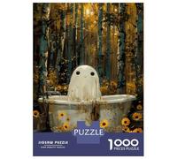 1000 Piece Jigsaw Puzzle for Adults Ghost in Bathtube Jigsaw Puzzle Toy Wall Decor Wall Decoration Difficult And Challenge 52x38cm/1000pcs