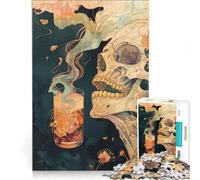 1000 Piece Jigsaw Puzzle for Adults Ghostly Sip, Family Games, Precision Cutting, Artists' Collection, Fine Arts 38x26cm