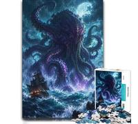 1000 Piece Jigsaw Puzzle for Adults, Giant Octopus Monster Ship Storm | For quiet Christmas days: 1000-piece jigsaw puzzle for adults offers 1000 pieces for the Christmas break.