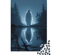 1000 Piece Jigsaw Puzzle for Adults, Giant Penguin in Snowy Forest