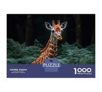 1000 Piece Jigsaw Puzzle for Adults Giraffe in Ferns Teenager Puzzles Family Games Difficult Hard Parent-child Interaction 38x26cm/1000pcs