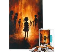 1000 Piece Jigsaw Puzzle for Adults Girl Facing Shadows Educational Challenge Hand Speed Race Brain Teaser Game for And from 14 Years And over (50x75cm)