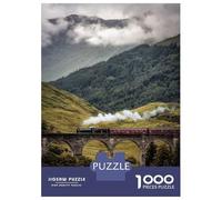1000 Piece Jigsaw Puzzle for Adults Glenfinnan Potter Bridge Puzzles for Adults Relaxing Games Pattern Assembly for Is Ideal As A Gift 38x26cm/1000pcs
