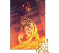 1000 Piece Jigsaw Puzzle for Adults, Glowing Leopard Melting Gold | For winter weekends, this adult jigsaw puzzle with 1000 pieces gives puzzle fans a longer challenge for winter downtime.
