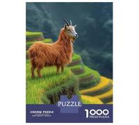 1000 Piece Jigsaw Puzzle for Adults Goat on Rice Terraces Puzzles for Adults Toy Wall Decor Presents for Women Difficult And Challenge 52x38cm/1000pcs