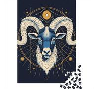 1000 Piece Jigsaw Puzzle for Adults Goat Puzzles 1000 Pieces Wooden Board Jigsaw- Relax Puzzles Games-Brain Teaser Puzzle 1000pcs (75x50cm)
