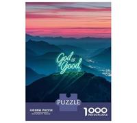 1000 Piece Jigsaw Puzzle for Adults God Is Good Puzzles for Adults Fun Games Precision Cutting Difficult And Challenge 52x38cm/1000pcs