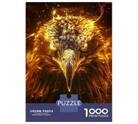 1000 Piece Jigsaw Puzzle for Adults Golden Blaze Eagle Adult Jigsaw Puzzle Toy Wall Decor Precision Cutting Unique Gifts for Birthday And Christmas 70x50cm/1000pcs