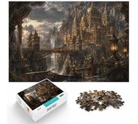 1000 Piece Jigsaw Puzzle for Adults, Golden Budapest City Stone Relief