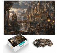 1000 Piece Jigsaw Puzzle for Adults, Golden Budapest City Stone Relief | For after-work downtime, this adult jigsaw puzzle with 1000 pieces offers a break from digital entertainment.