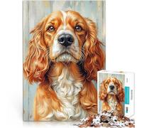 1000 Piece Jigsaw Puzzle for Adults Golden Cocker Spaniel Portrait Hands-on-Spiel Tolles Geschenk für Spiele52x38cm