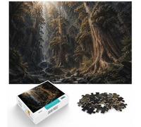 1000 Piece Jigsaw Puzzle for Adults, Golden Giant Trees Stone Relief | For cold evenings at home: Adult jigsaw puzzle with 1000 pieces turns winter downtime into puzzle time.