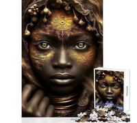 1000 Piece Jigsaw Puzzle for Adults Golden Goddess Portrait Impossible Game Staycation Kill Time Educational Toy Enhance Love between Couples (50X75cm)