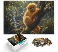 1000 Piece Jigsaw Puzzle for Adults, Golden Monkey in Jungle | For classic jigsaw enjoyment: Adult jigsaw puzzle with 1000 pieces; when a calm, focused hobby suits the moment.