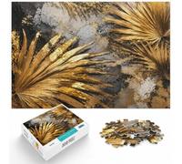 1000 Piece Jigsaw Puzzle for Adults, Golden Palm Leaf Splendor | As a Christmas gift idea: Adult jigsaw puzzle with 1000 pieces fits relaxed evenings through December.