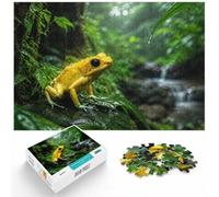 1000 Piece Jigsaw Puzzle for Adults, Golden Poison Frog on Mossy Branch