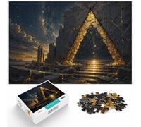 1000 Piece Jigsaw Puzzle for Adults, Golden Triangle Cosmic Stone Relief | For shared winter evenings, this adult jigsaw puzzle with 1000 pieces turns winter leisure into a focused activity.