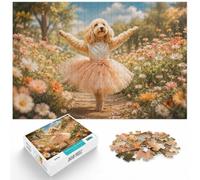 1000 Piece Jigsaw Puzzle for Adults, Goldendoodle Ballerina | For a break from screens: Adult jigsaw puzzle with 1000 pieces; when a calm, focused hobby suits the moment.