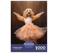 1000 Piece Jigsaw Puzzle for Adults Goldendoodle Ballerina Jigsaw Toy Wall Decor Difficult Hard Unique Gifts for Birthday And Christmas 70x50cm/1000pcs
