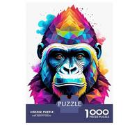 1000 Piece Jigsaw Puzzle for Adults Gorilla Geometric Art Puzzles for Adults Relaxing Games Pattern Assembly for Is Ideal As A Gift 70x50cm/1000pcs
