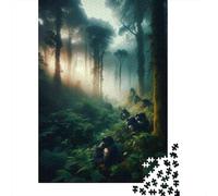 1000 Piece Jigsaw Puzzle for Adults Gorillas in The Mist Amazon Rainforest Adventure Jigsaw for Adults Hands-on Game Improve Memory Birthday And Unique Gifts 52x38cm/1000pcs