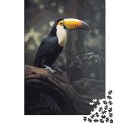 1000 Piece Jigsaw Puzzle for Adults Graceful Toucan Puzzles 1000 Pieces Paper Board Jigsaw- Relax Puzzles Games-Brain Teaser Puzzle 1000pcs (38x26cm)