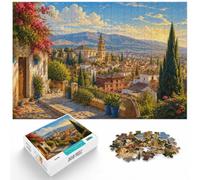 1000 Piece Jigsaw Puzzle for Adults, Granada, Spain, Autumn Cityscape | Adult jigsaw puzzle with 1000 pieces; suits patient puzzle fans; with the complete challenge to keep the challenge engaging.