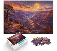 1000 Piece Jigsaw Puzzle for Adults, Grand Canyon National Park at Sunset | For a puzzle gift during the festive season: Adult jigsaw puzzle with 1000 pieces turns winter downtime into puzzle time.