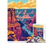 1000 Piece Jigsaw Puzzle for Adults Grand Canyon Scenery Art Happy Indoor Family Gathering Fun Perfect Holiday Celebration Present (38x26cm)