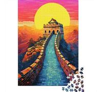 1000 Piece Jigsaw Puzzle for Adults Great Wall of China Art Print-1 Puzzles for Adults Relaxing Games Pattern Assembly for Is Ideal As A Gift 52x38cm/1000pcs