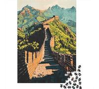 1000 Piece Jigsaw Puzzle for Adults Great Wall of China Art Print-8 Puzzles for Adults Relaxing Games Pattern Assembly for Is Ideal As A Gift 52x38cm/1000pcs
