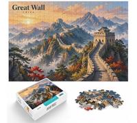 1000 Piece Jigsaw Puzzle for Adults, Great Wall of China Landscape | For screen-free Christmas time: Adult jigsaw puzzle with 1000 pieces offers a classic activity for Christmas.