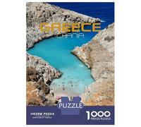 1000 Piece Jigsaw Puzzle for Adults Greece Chania Beach Puzzles for Adults Relaxing Games Pattern Assembly for Is Ideal As A Gift 52x38cm/1000pcs
