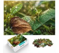1000 Piece Jigsaw Puzzle for Adults, Green Grasshopper on Leaf | For New Year downtime, this adult jigsaw puzzle with 1000 pieces makes a thoughtful gift for adult puzzle fans.