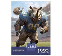 1000 Piece Jigsaw Puzzle for Adults Gridiron Rhinoceros Ball Adult Jigsaw Puzzle Toy Wall Decor Precision Cutting Unique Gifts for Birthday And Christmas 70x50cm/1000pcs