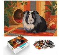 1000 Piece Jigsaw Puzzle for Adults, Guinea Pig Portrait | For a puzzle gift at Christmas, this adult jigsaw puzzle with 1000 pieces combines a gift idea with a classic puzzle hobby.