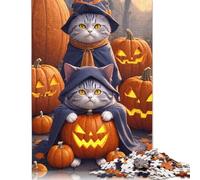 1000 Piece Jigsaw Puzzle for Adults Halloween Cat Square Jigsaw Puzzles, for Adults And Woodenboard Puzzles Educational Game Challenge Toy 1000pcs (75x50cm)