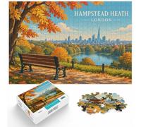 1000 Piece Jigsaw Puzzle for Adults, Hampstead Heath London Autumn Skyline | For screen-free leisure, this 1000-piece jigsaw puzzle for adults offers 1000 pieces for a longer challenge.