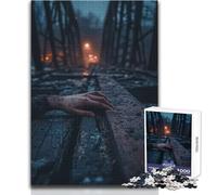 1000 Piece Jigsaw Puzzle for Adults Hand on A Bridge in The Fog Educational Family Game Presents for Women Secret Santa Gifts Size 50x75cm