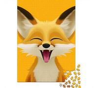 1000-Piece Jigsaw Puzzle for Adults, Happy Fox Illustration-1, 38x26cm/1000pcs, Indoor Puzzle Activity, Weekend Downtime And Time at Home