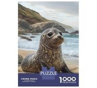 1000 Piece Jigsaw Puzzle for Adults Harbor Seal Pup on The Beach Jigsaw Toy Wall Decor Difficult Hard Unique Gifts for Birthday And Christmas 70x50cm/1000pcs