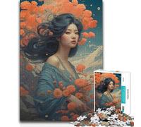 1000 Piece Jigsaw Puzzle for Adults Harmony in Japanese Nature Toys Educational Games Birthday Present Educational Toy (50x75cm)