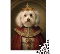 1000 Piece Jigsaw Puzzle for Adults, Havanese The Pope, 70x50cm/1000pcs, Winter Indoor Activity, Quiet Evening Leisure And Time at Home