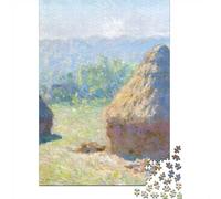 1000 Piece Jigsaw Puzzle for Adults, Haystacks end of Summer | For relaxed weekends: Adult jigsaw puzzle with 1000 pieces; with the complete challenge to keep the challenge engaging.