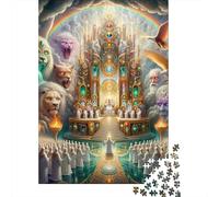 1000 Piece Jigsaw Puzzle for Adults Heavenly Throne with Rainbow Adult Puzzles Toy Wall Decor Staycation Kill Time Birthday And Unique Gifts 52x38cm/1000pcs