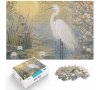 1000 Piece Jigsaw Puzzle for Adults, Heron Gustav Klimt Floral | For longer puzzle sessions, this adult jigsaw puzzle with 1000 pieces offers a classic activity for adults.