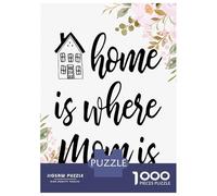 1000 Piece Jigsaw Puzzle for Adults Home Is Where Mom Is Puzzles for Adults Relaxing Games Pattern Assembly for Is Ideal As A Gift 38x26cm/1000pcs