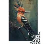1000 Piece Jigsaw Puzzle for Adults, Hoopoe Bird on Branch