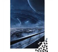 1000-Piece Jigsaw Puzzle for Adults, Hurricane over The Ocean, 52x38cm/1000pcs, Relaxing Home Activity And Holiday Downtime